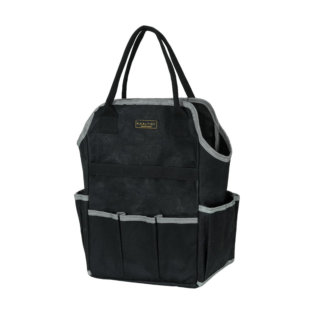 Garden Tool Bag | Heavy-Duty 16oz Waxed Canvas Garden Tool Tote with 8 Pockets | L9.5" x W6" x H15.5" | Tools Storage