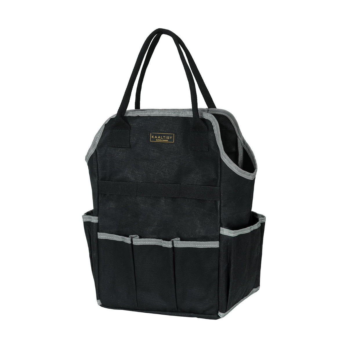 Garden Tool Bag | Heavy-Duty 16oz Waxed Canvas Garden Tool Tote with 8 Pockets | L9.5" x W6" x H15.5" | Tools Storage