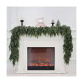 6FT 2PCS Christmas Cedar Garland Real Touch Greenery for Mantle Decor