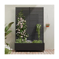 Casaphoria Metal Raised Garden Bed with Trellis and Wheels, 72"x47"x16" Planter Box for Climbing Plants, Vegetables &