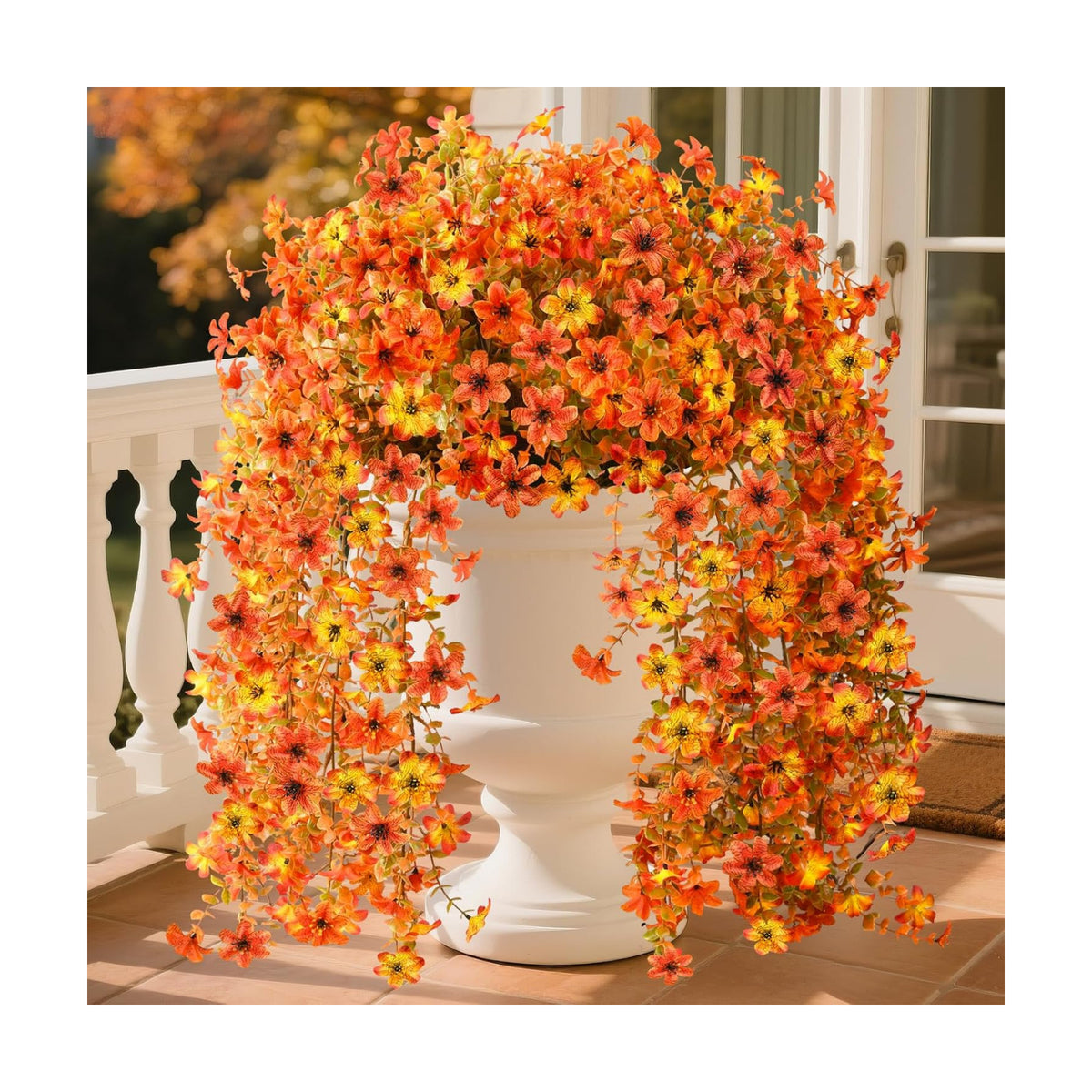 Artificial Fall Flowers for Decoration Fake Hanging Flowers Outdoors Decor