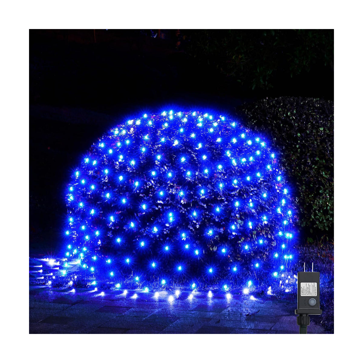 WBao Christmas Net Lights, 360LED 11.5ft x 6.9ft Christmas Lights with 8 Modes, Timer, End to End Connectable, Waterproof Design for Lawn, Bushes, Trees Outdoor Xmas Decorations, Blue