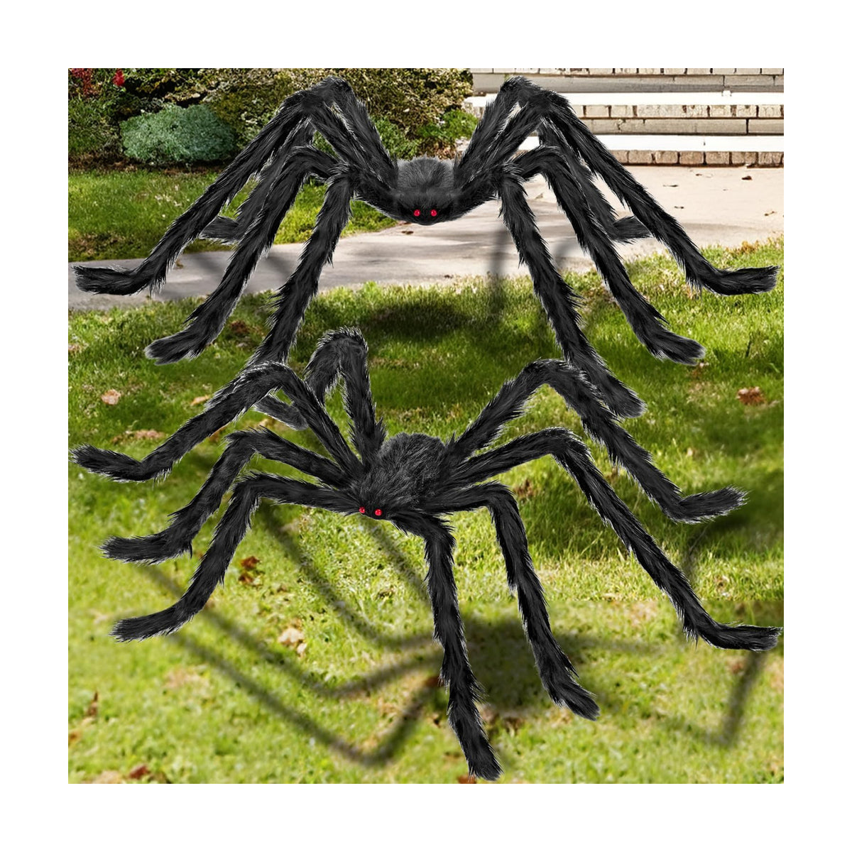 2PCS 78" Giant Spider ,Scary Large Spider Props Halloween Decorations