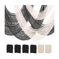6 Pack Halloween Creepy Cloth 30x72 Inch Halloween Decor - 4 Black 2 White