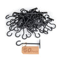 Metal Plant Wall Hooks 50Pack Bulk Hanging Brackets Indoor Black 6In | Decorative heavy duty metal hangers,for flower