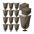 12 Packs Winter Plant Covers Freeze Protection Drawstring Tree Cover 23.62 x 31.5 in Large Reusable Frost Protection
