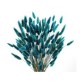 120pcs Bunny Tails Dried Flowers Pampas Grass Bouquet, Teal, 17 inch