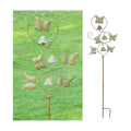 Butterflies Metal Garden Decor,Outdoor Decorative Garden Stakes with Bells | 47.6"H Butterfly Garden Stakes,Yard