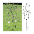 Decorative Garden Stakes for Outside,Metal Outdoor Garden Decor with Bells | 45.7"H Wind Chime Stakes for Outside,Bird