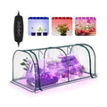Meonum Mini Greenhouse with Grow Light, 51.18 "L x 25.59" W x 21.65" H Portable Greenhouses Waterproof UV-Resistant for Indoor/Outdoor Seed Starting(Dome Shape)