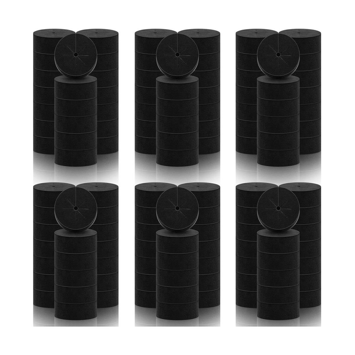 Lallisa 120 Pcs Clone Collars 2 Inch Foam Inserts for Hydroponic Cloning Machines Fits 2" Net Pots Reusable Collars for