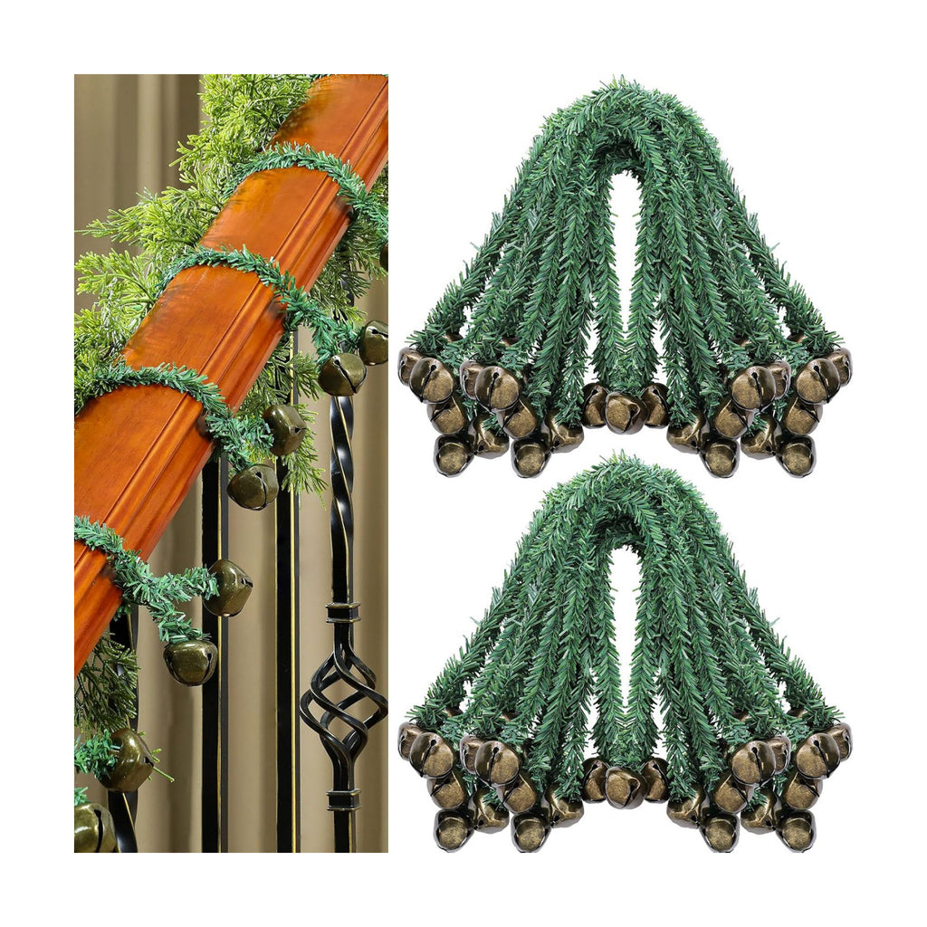 25 Pcs 20 Inch Christmas Garland Ties for Banister Bells, Bronze