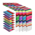 8PCS Mexican Table Runner 14x86in Rainbow Day of the Dead Decorations