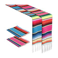 2PCS Mexican Table Runner 14 x 86 in Boho Dia De Los Muertos Decorations