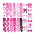 12 Rolls 60 Yards Breast Cancer Wired Ribbon Pink Butterfly Bows