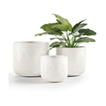 Ceramic Pots for Plants Set of 3, 6, 5, 4 Inch Diameter with Drainage Holes | Thick Durable Ceramic Pots, Plant Pots