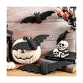 Beeveer 3 Pcs Woven Rattan Bat Wall Hanging Halloween Decor, 3D Scary Handcrafted Black Rope Bats, Rustic Natural Farmhouse Halloween Creepy Decorations for Home Fireplace Door, 9.06/7.48/5.91 Inch