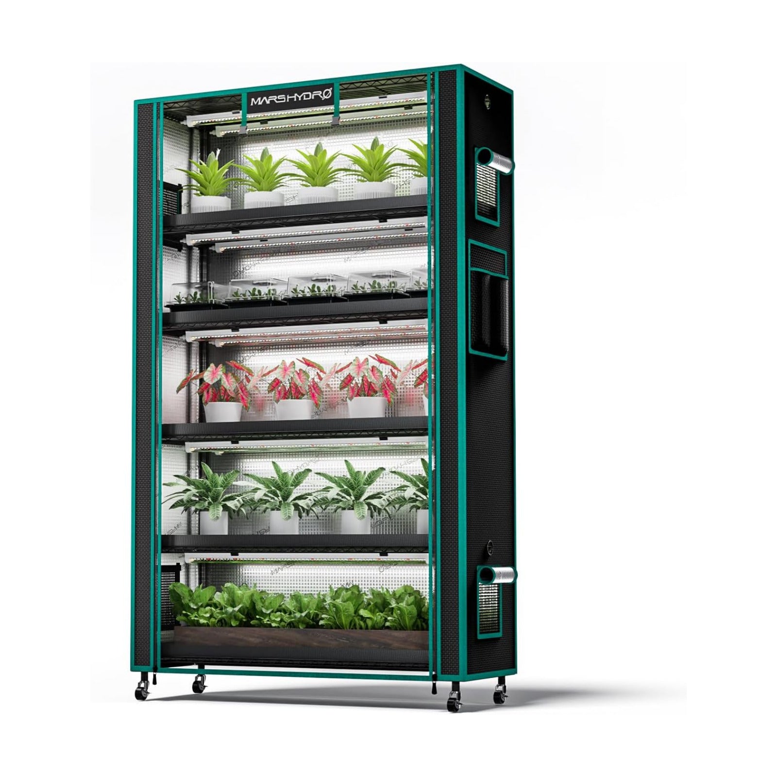 MARS HYDRO 6 Tier Indoor Garden System with 225W Full Spectrum LED Lights | 2026 Indoor Grow Tent for Seedlings, Herbs