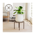 Brown Plant Stand Plant Riser - 10.24'' Metal Flower Stand.