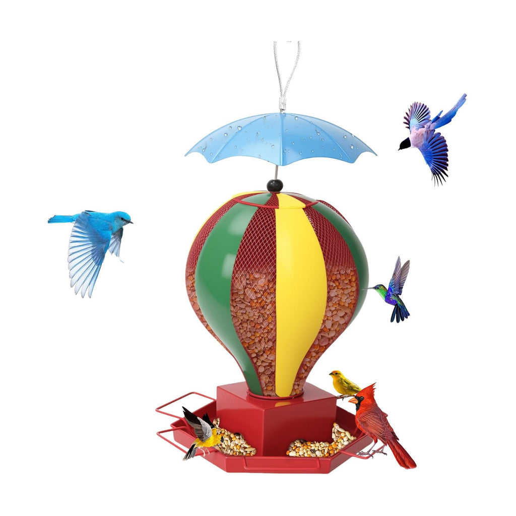 All-Metal Bird Feeder for Outdoors, Squirrel Proof Hanging Bird Feeder