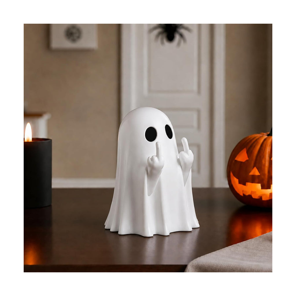 Halloween Ghost Figurine, Funny Halloween Decorations Indoor, Coffee Table Centerpieces Shelf Mantel Display,Farmhouse Tiered Tray Decor, Spooky Home Decorations