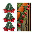 Dingion 30 Pcs 20 Inches Christmas Garland Ties with Balls Decorative Twist Ties for Banister Stairs Railing Reusable Flexible Twist for Home Xmas Holiday Decor Gift Craft Wrapping(Red)