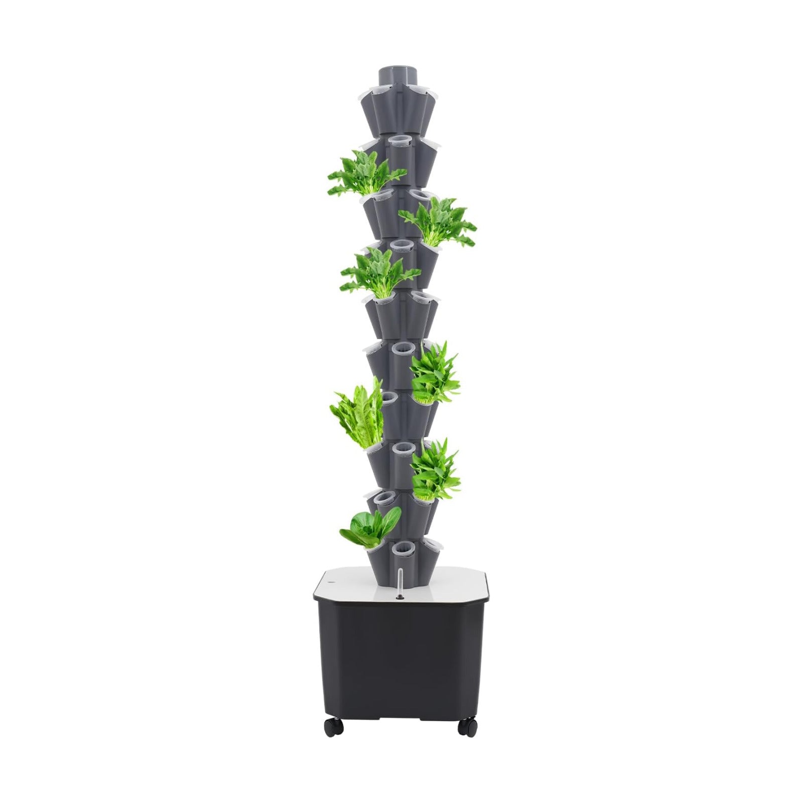 Hydroponics Growing System, 50-Plants Indoor Hydroponic Tower with Pump System, Vertical Garden Planter with Wheels