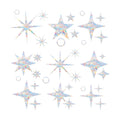 33PCS Star Window Stickers Prevent Birds from Hitting Windows, Rainbow Sun Catcher Stickers No Glue Required, Non-Adhesive Reusable Vinyl Rainbow Stickers