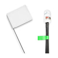 White Marking Flags 100 Pack - 4x5x30 Inch White Flags for Yard - Markers For Lawn, Irrigation, Landscaping, Survey &