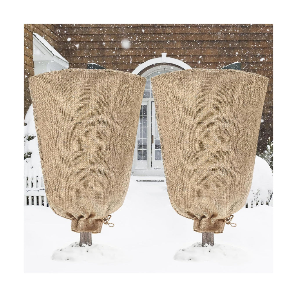 Riare 2 Packs 45 × 70 Inch Large Winter Plant Cover Bags with Drawstring