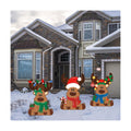 Weysat 3 Pcs Reindeer Christmas Yard Signs with Stakes, Elk Decoration