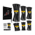 Zip Ties Assorted Size, 950 PCS Heavy Duty Wire Plants Ties with Oxford Ties Organizer, Up to 300 LBS and 22 Inches