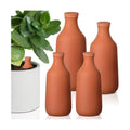 DoubleFill 4 Pcs 10, 16, 24 oz Ollas Terracotta Watering Pots Self Watering Planter Insert Terracotta Globes Clay for