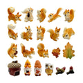 Miniature Squirrel Figurine, 21Pcs Mini Resin Squirrel Figures,Tiny Fall Forest Animals Figurines Fairy Garden Accessories for Outdoor Landscape Garden Lawn Pot DIY Cake Decorations