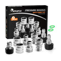 Pressure Washer Quick Connect Kit, Stainless Steel Pressure Washer Hose Adapter Set, M22 14mm Swivel to 3/8'' Male