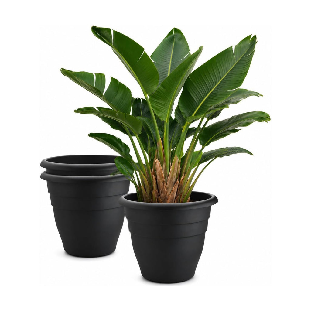 RooTrimmer 3 Pack 20 Inch Large Plant Pots for Outdoor,Heavy Duty Extra Large Deep Garden Planter with Drainage