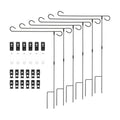 6 Pcs Garden Flag Holder Stand, Premium Garden Flag Pole Holder, Metal Yard Flags Holders, Weather-Proof Flagpole with