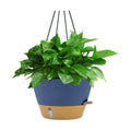 ZMTECH 12 Inch Hanging Planters for Indoor Plants, Large Blue Self Watering Hanging Planter with Visible Water Level &
