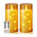 Homemory 3"x6" Flameless Candles, Flickering LED Pillar Candles with Remote