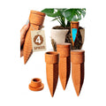 4pc Olla Watering Spikes For Plant Watering With Lids - Automatic Terracotta Self Watering Spikes For Indoor Plants &