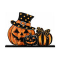 Smile Happy Halloween Wooden Table Decoration, Pumpkin Spooky