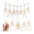 12 Pcs 6" Mini Skeleton Figurines -Small Posable Halloween Skeleton Decorations, Plastic Skeletons for Spooky Home Decor, Haunted House, Party Favors and Gift Bag Fillers