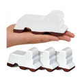 Kigeli 3 Pcs Large Resin Pot Feet 4.92 Inch Long 2.4 Inch Tall for Outdoor Planters Flower Handmade Elevator Plant Feet