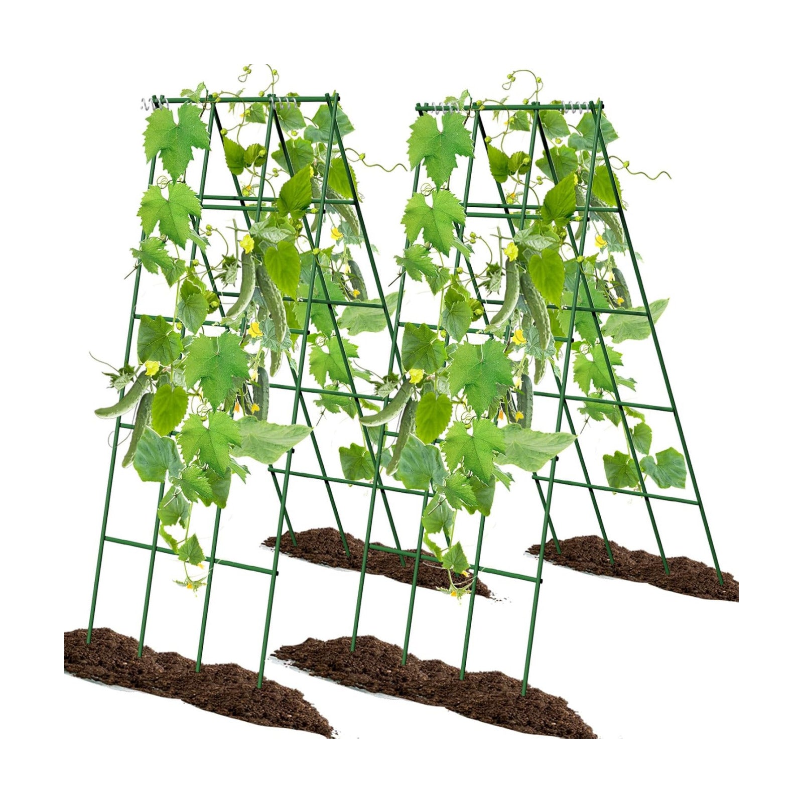 No Assembly Required Cucumber Trellis,2 Pack Trellis for Cucumbers,Outdoor Raised Bed Climbing Plant Support,A-Frame