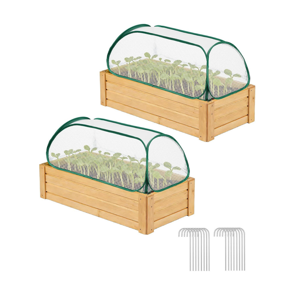 Garden Covers for Raised Beds, Greenhouse Humidity Domes, 2 Pack | Helps Protect Plants from Frost and Pests, Retains