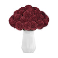 36 Pcs Burgundy Artificial Chrysanthemums Flowers Red Fake Mums Silk Ball Flowers for Fall Home Decor Wedding Table Centerpiece Christmas Floral Arrangements (Burgundy)