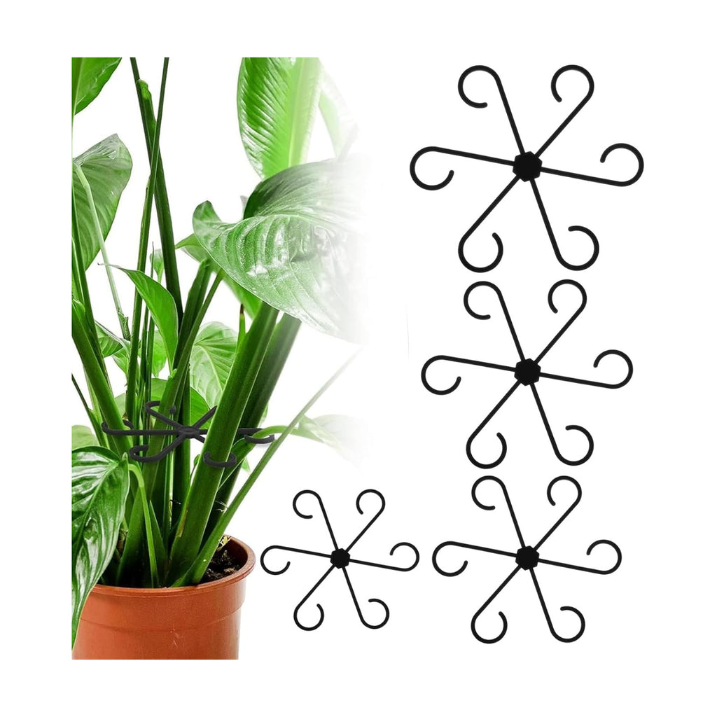 Reusable Plant Stem Supports for Indoor Plants - 4 Sizes, Durable Plastic Holders Easy Clip Hooks Growth Accessories for Climbing Plants Like Monstera Pothos and Vines