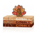 Smile Thanksgiving Wooden Decor Indoor Turkey Gobble Faux Books Bundle
