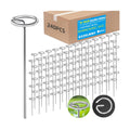 240Pcs Thick 8 Gauge 0.16 in Circle Top Landscape Fabric Pins Hard Holding,6 Inch Galvanized Landscape Fabric Stakes