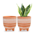 Frcctre 2 Pack Terracotta Pots, 6 Inch Succulent Clay Pottery Plant Pots Cactus Terra Cotta Flower Pot with Drainage